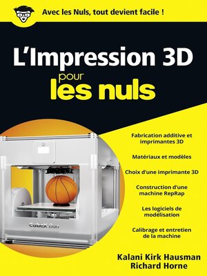 cover image of L'impression 3D pour les Nuls, poche